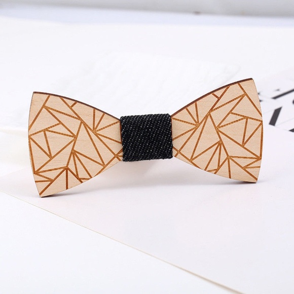 Other - New Men's Geometric Wood Bow Tie